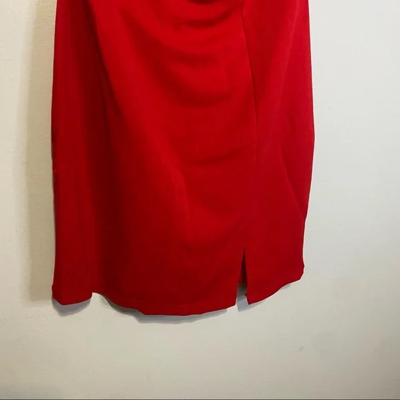 Princess Polly NWT Dress PRIYA Mini Sexy Strappy One Shoulder Font Slit Red 8 - Picture 5 of 8